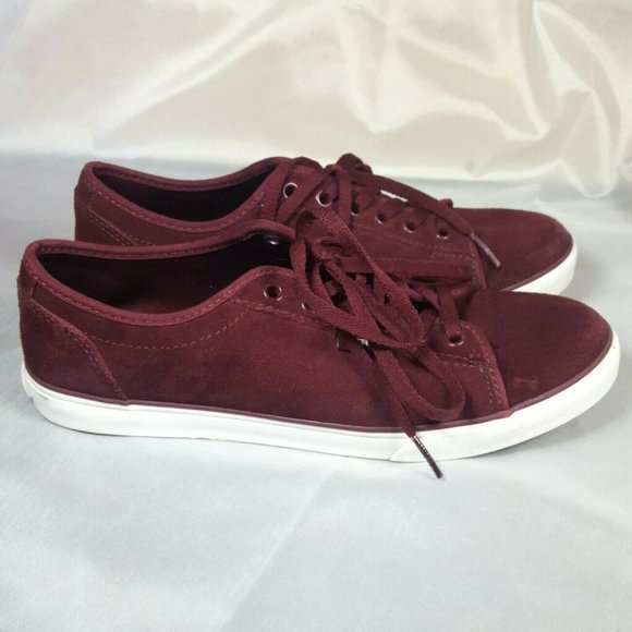 vans suede maroon